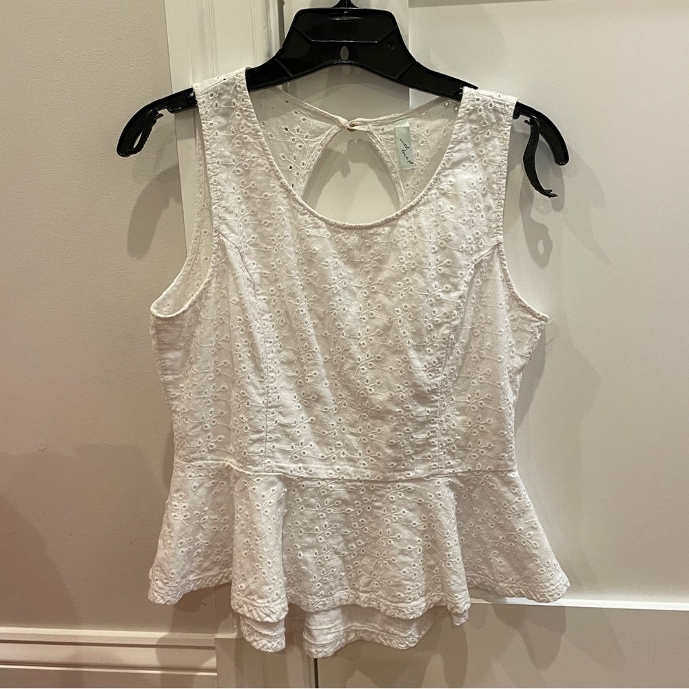 Free people white eyelet top
